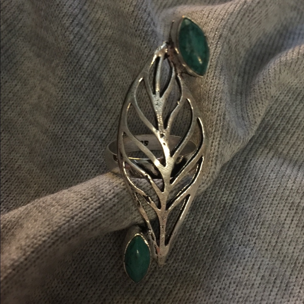 Vintage 925 leaf ring